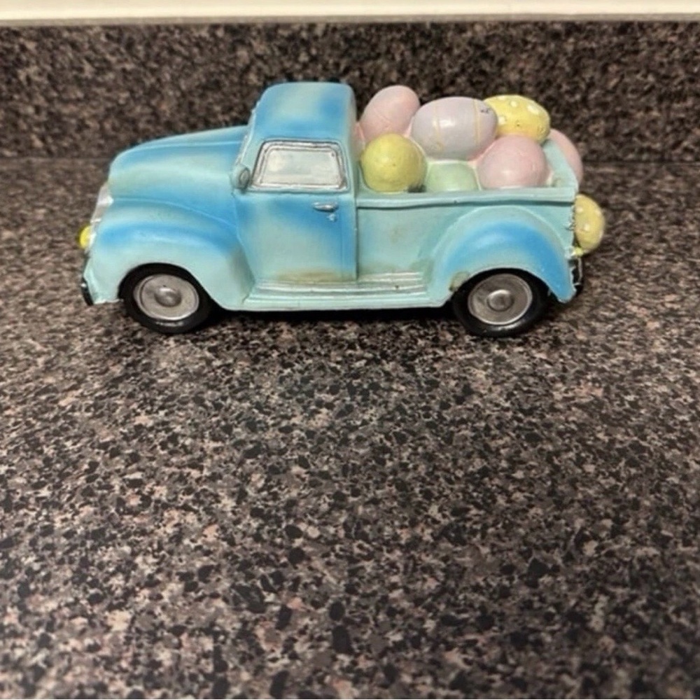 Easter Rustic Truck With Colorful Eggs Home Decor - Picture 2 of 4